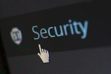 Screen displaying ‘security’, emphasizing the role of cyber protection in incident management.