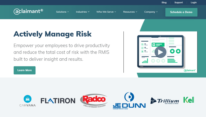 risk management tools for project management: Aclaimant