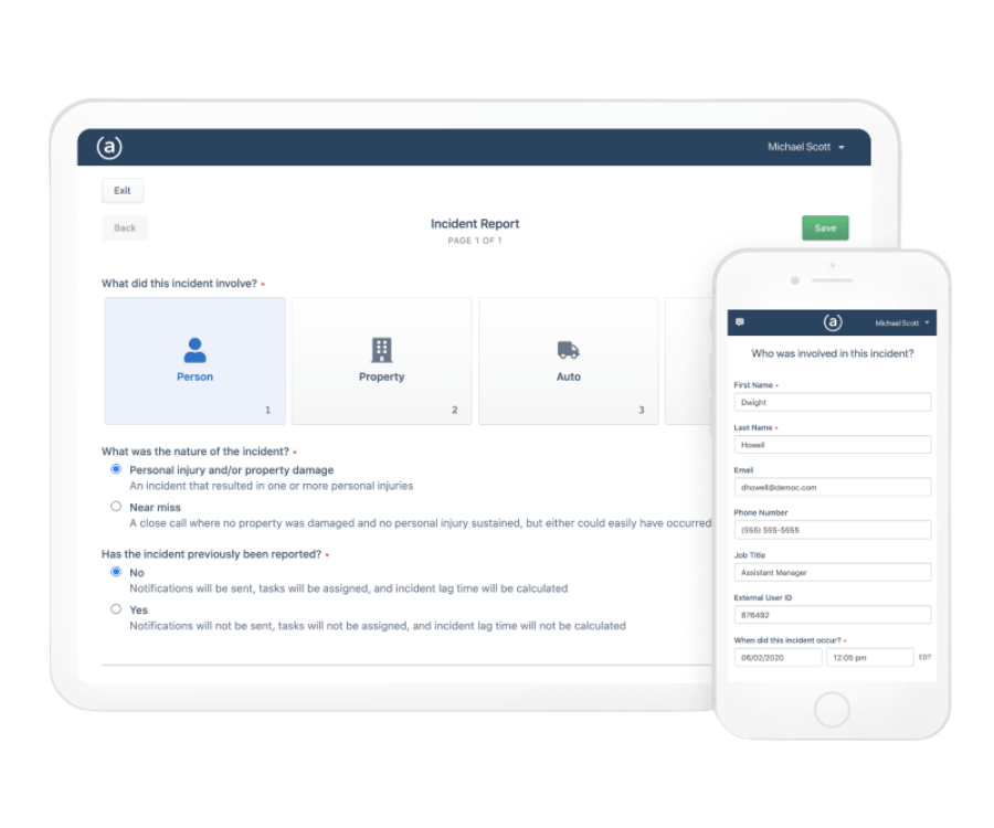 Incident Intake on Ipad and Mobile